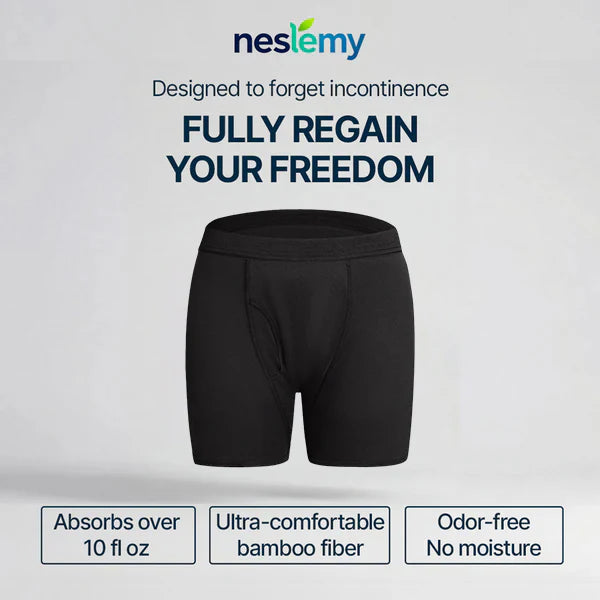 Men’s Washable Incontinence Boxer Briefs